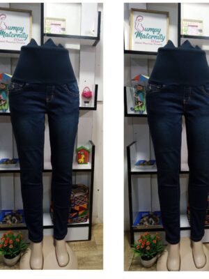 Blue skinny/pencil maternity jeans